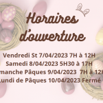 horaires paques 2023